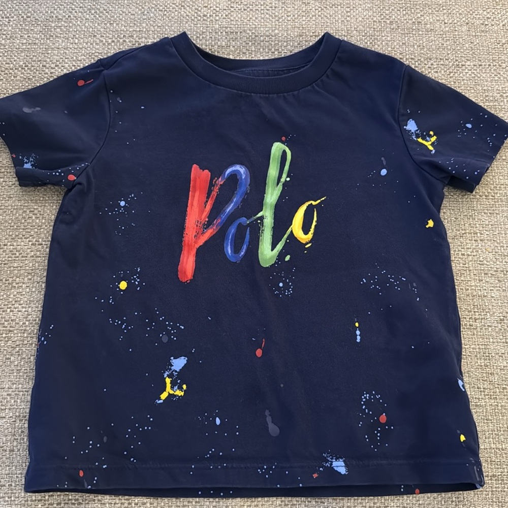 18 month water color polo tee